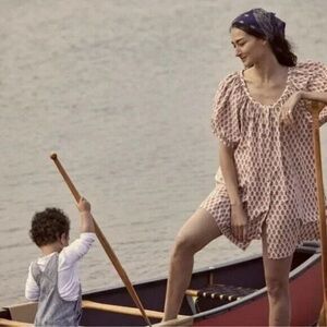 DOEN. Josette Dress. Blue Bedford Paisley. XS.